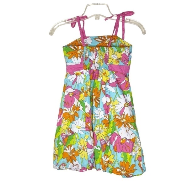 Lily Pulitzer Multicolour Floral Paint by Numbers Dress US 8 Girl - Picture 2 of 7